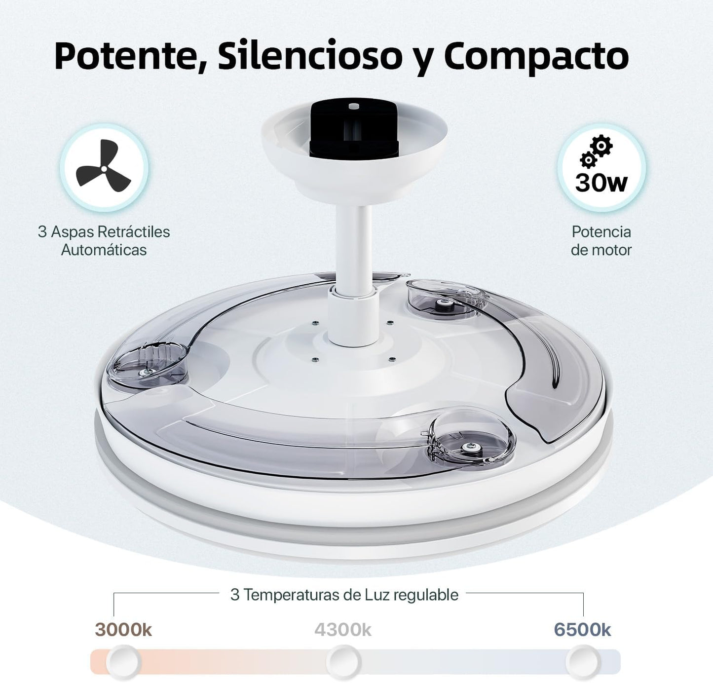 Ventilador de techo con luz LED Lume