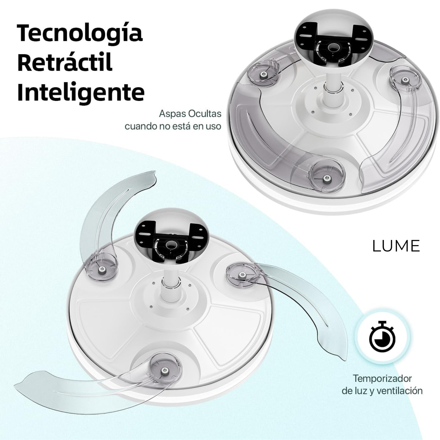 Ventilador de techo con luz LED 72 W Lume