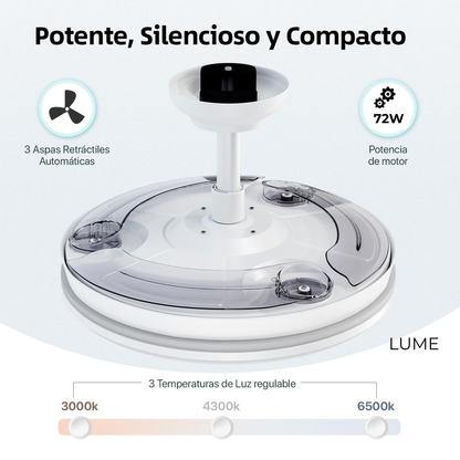 Ventilador de techo con luz LED 72 W Lume