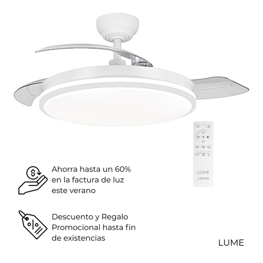 Ventilador de techo con luz LED 72 W Lume