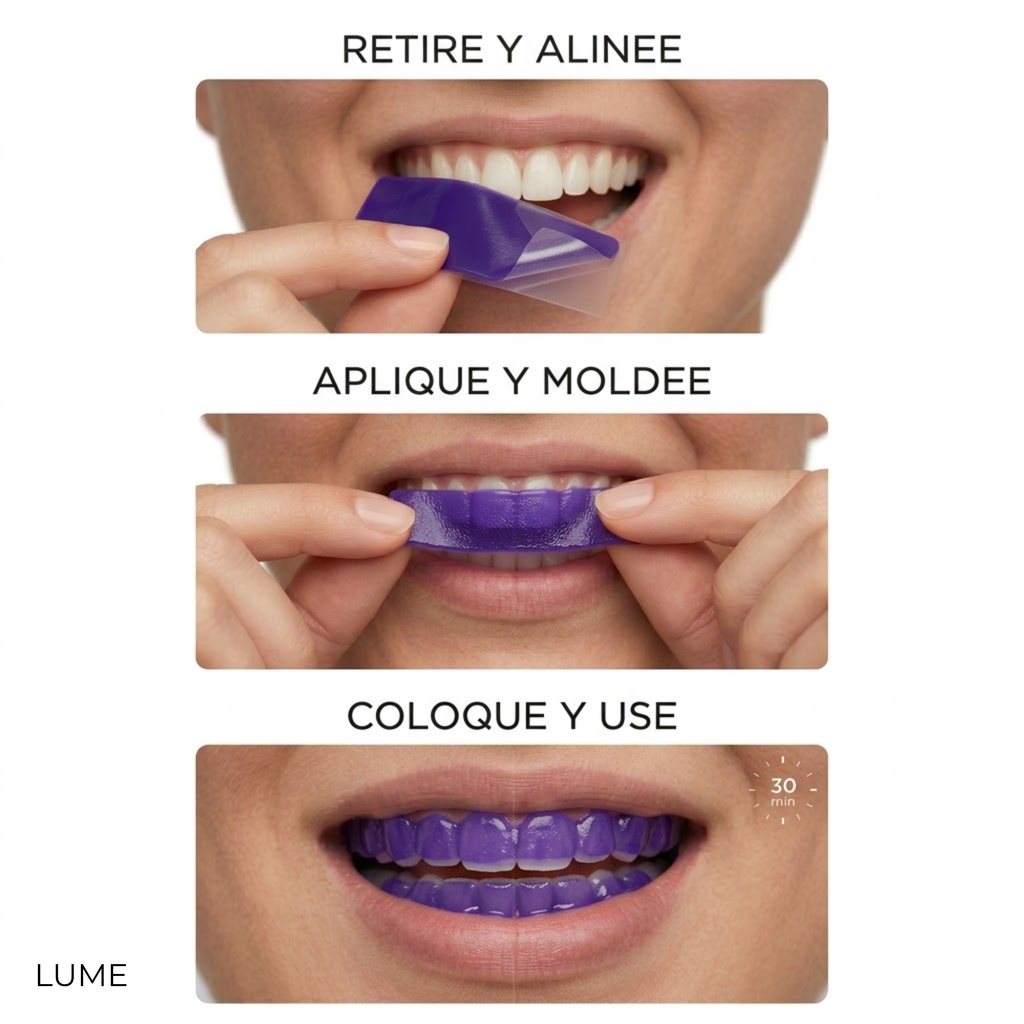 Tiras Blanqueadoras Moradas LUME